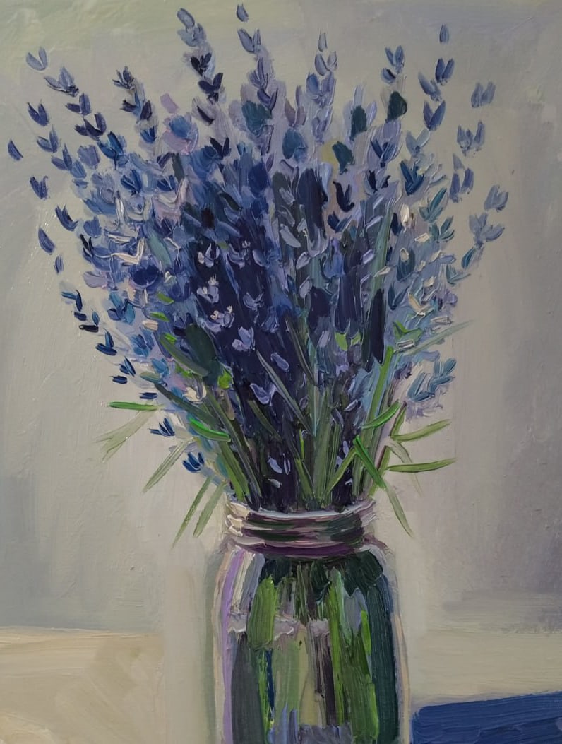 Oil painting lavender Nina L - 7