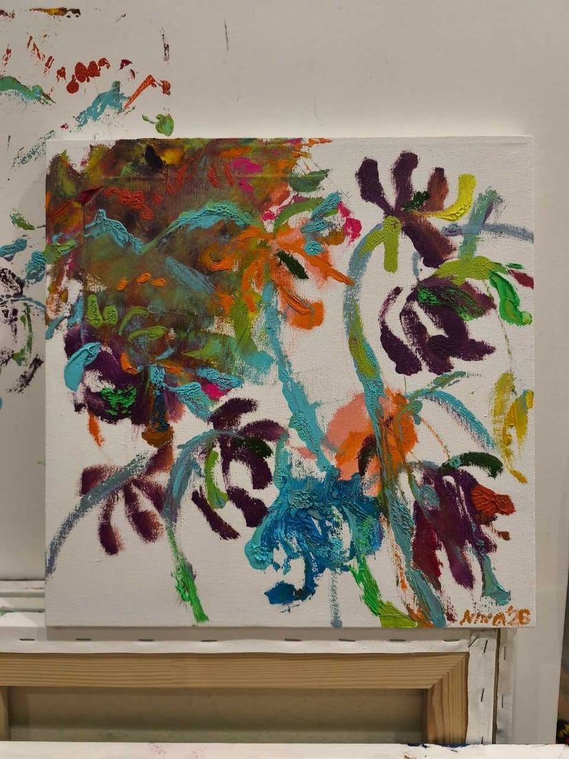 Abstract Oil painting Cold days Nina L - 7