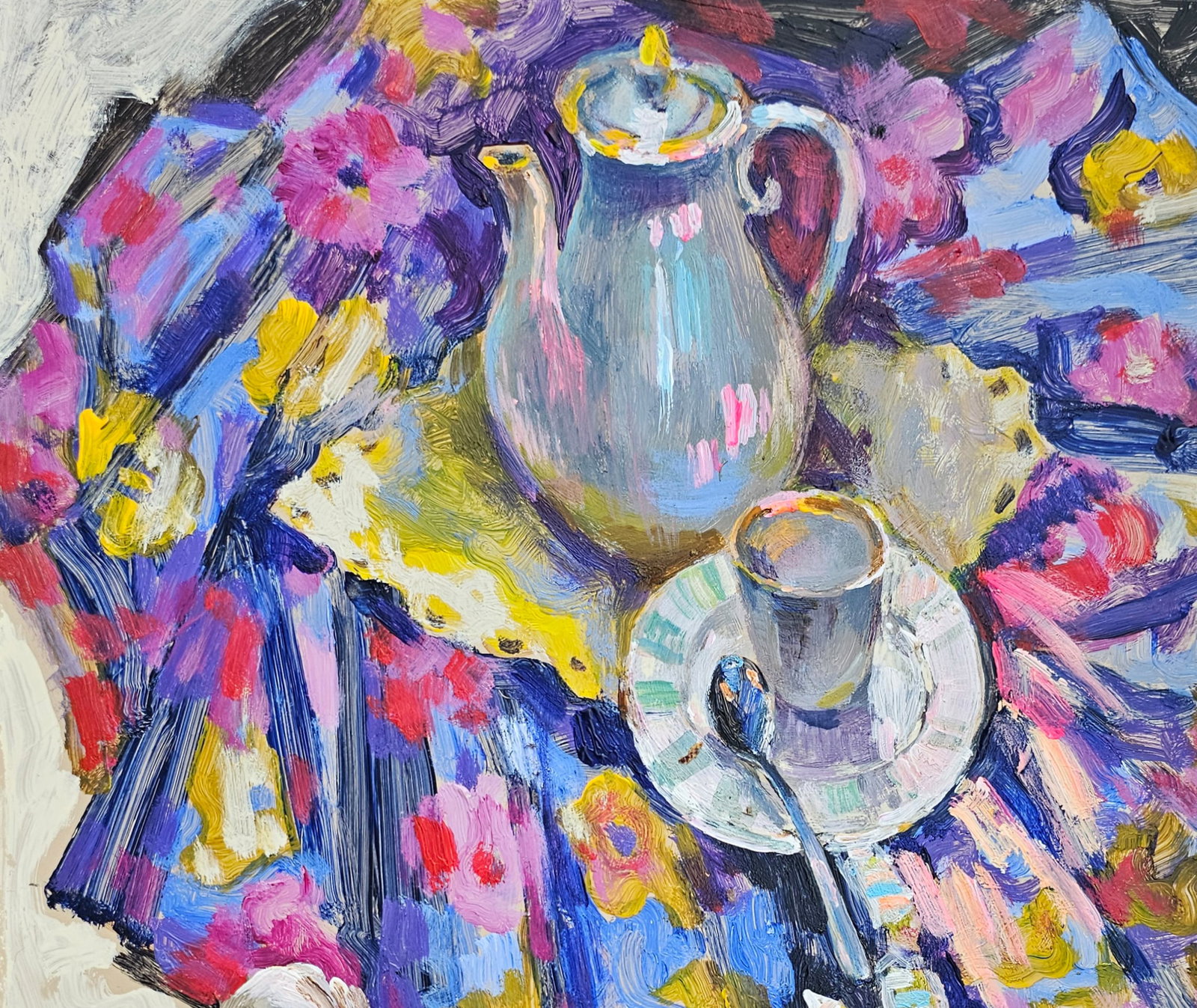 Acrylic painting coffee still life Vyacheslav Petrovich Babac - 3