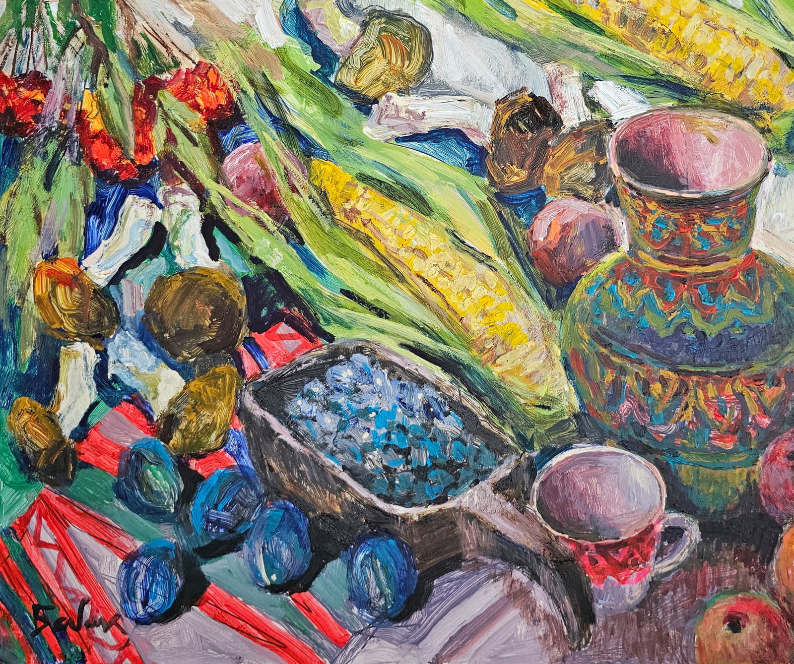 Acrylic painting autumn still life Vyacheslav Petrovich Babac - 5