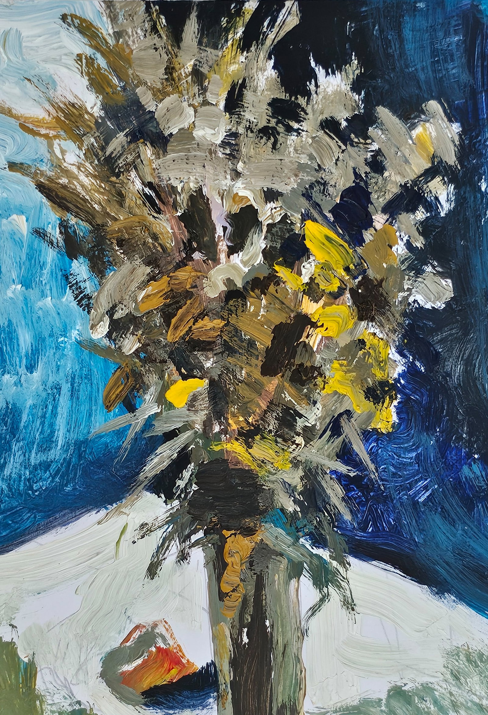 Acrylic painting Dried flowers Vyacheslav Petrovich Babac - 9