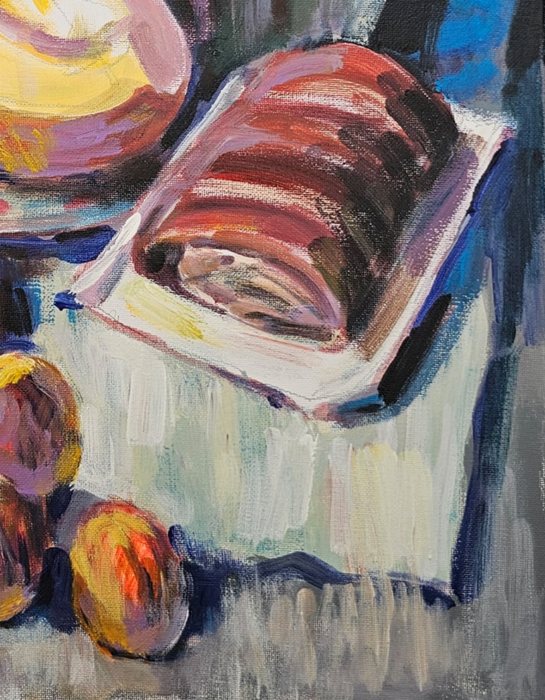 Acrylic still life melon Vyacheslav Petrovich Babac - 7