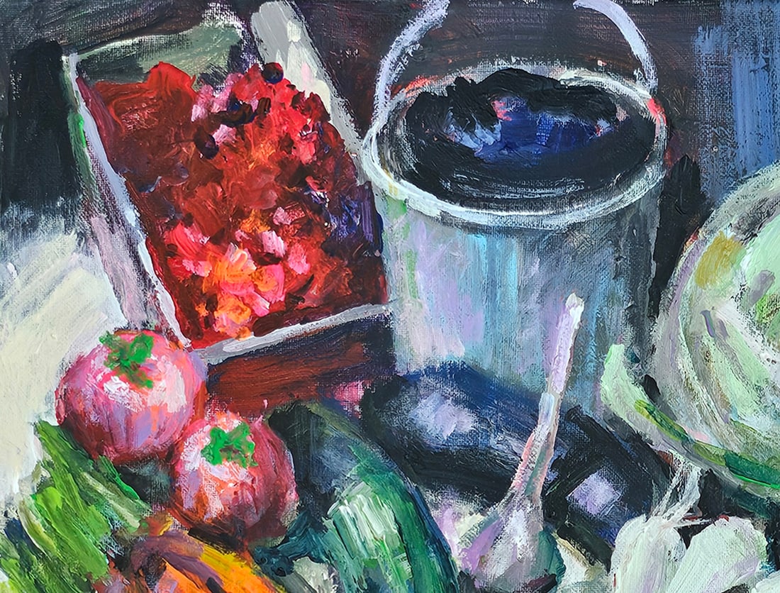 Acrylic still life vegetables Vyacheslav Petrovich Babac - 2