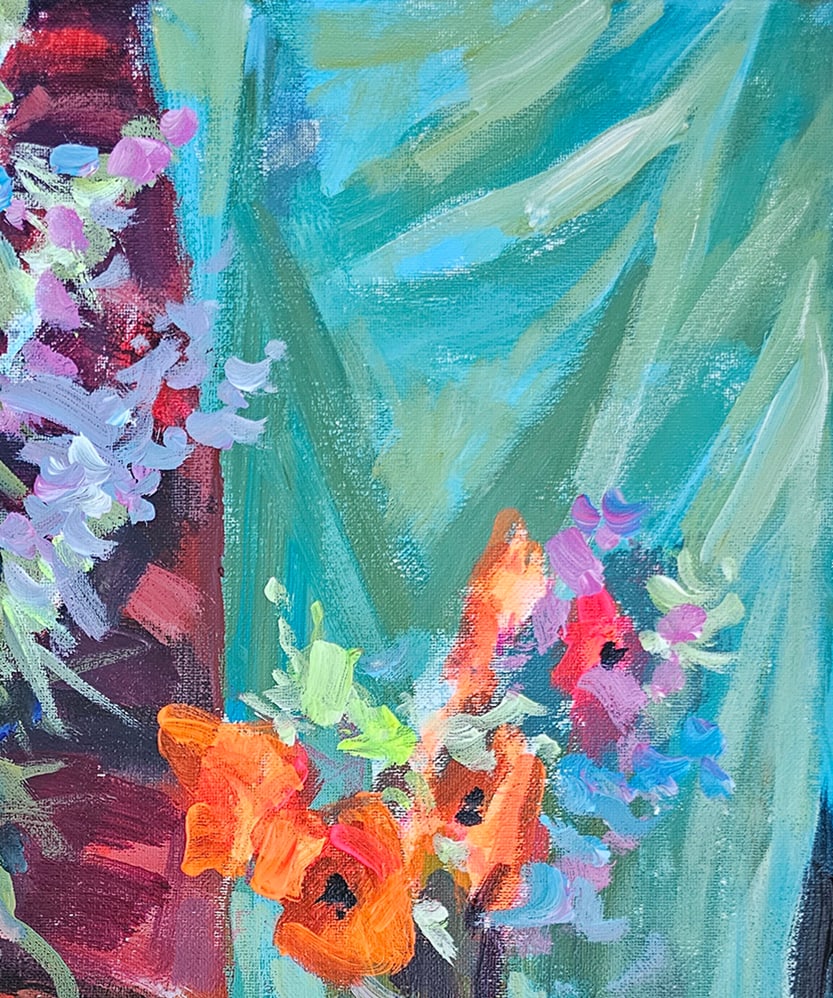 Acrylic still life flowers Vyacheslav Petrovich Babac - 4