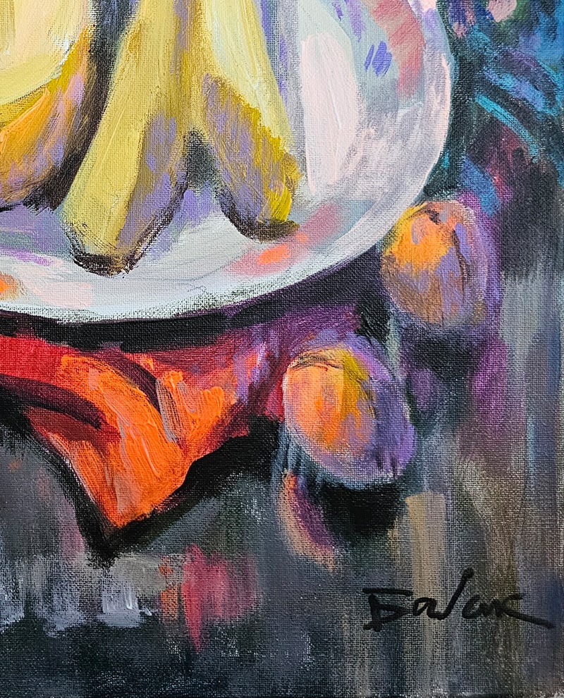 Acrylic still life melon Vyacheslav Petrovich Babac - 6