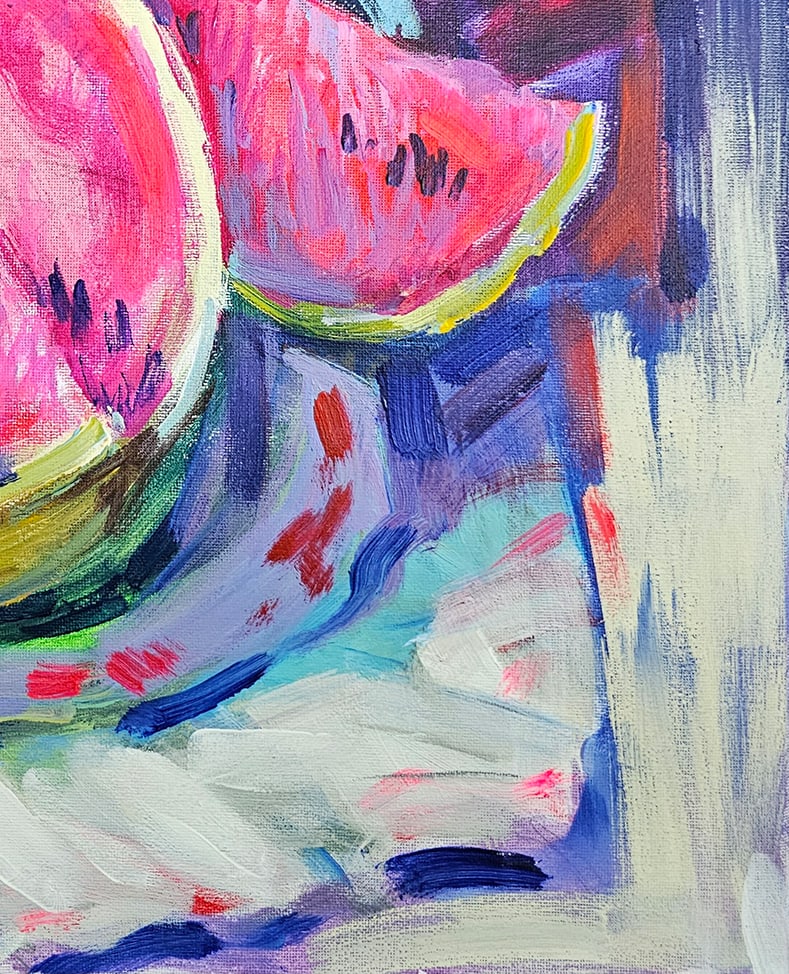 Acrylic still life watermelon Vyacheslav Petrovich Babac - 7
