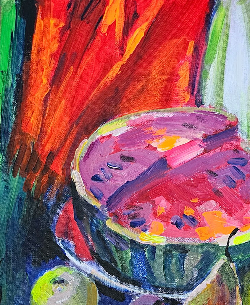 Acrylic still life watermelon Vyacheslav Petrovich Babac - 2