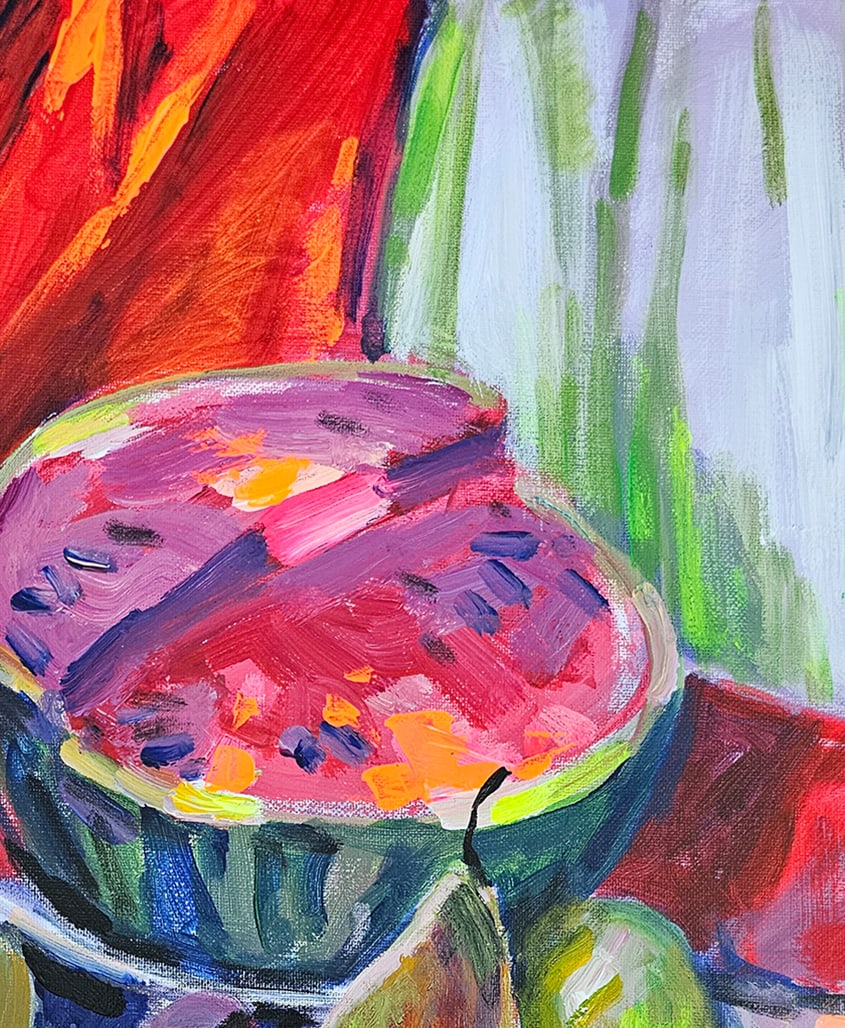 Acrylic still life watermelon Vyacheslav Petrovich Babac - 3