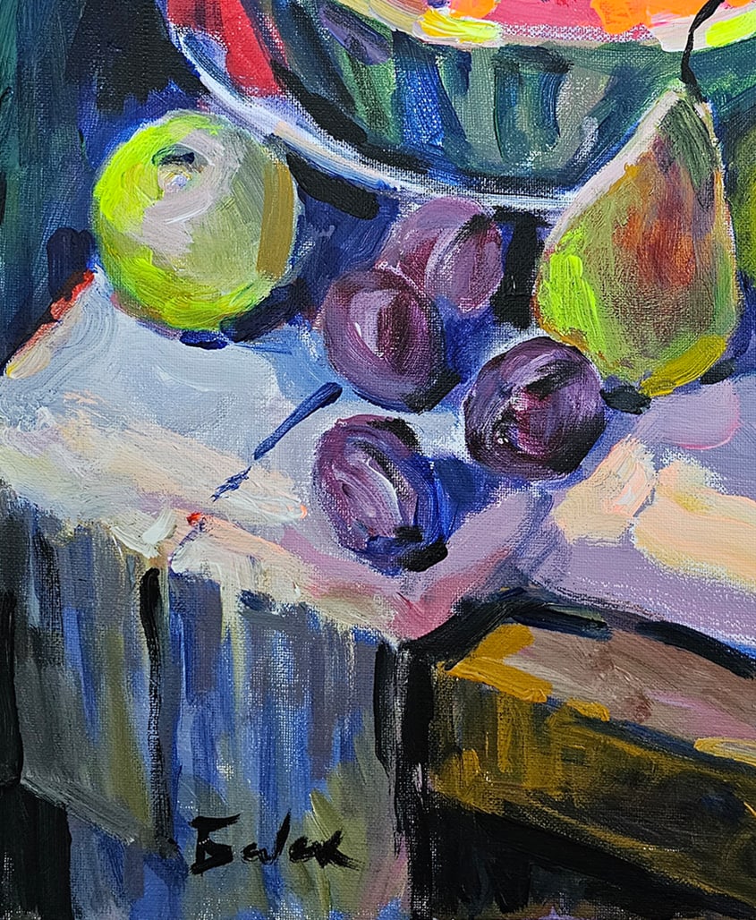 Acrylic still life watermelon Vyacheslav Petrovich Babac - 5