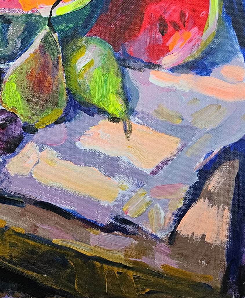 Acrylic still life watermelon Vyacheslav Petrovich Babac - 7