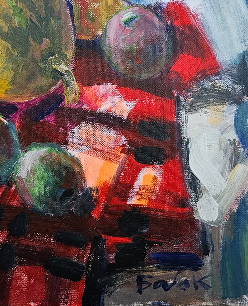 Acrylic still life melon Vyacheslav Petrovich Babac - 7