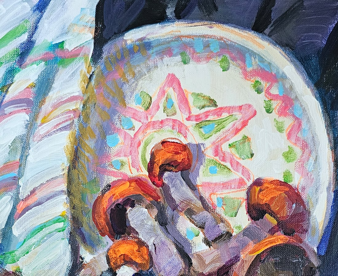 Acrylic still life mushrooms Vyacheslav Petrovich Babac - 3
