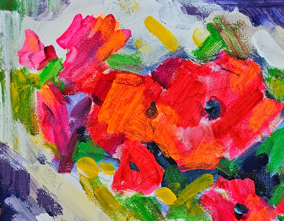Acrylic still life poppies Vyacheslav Petrovich Babac - 2