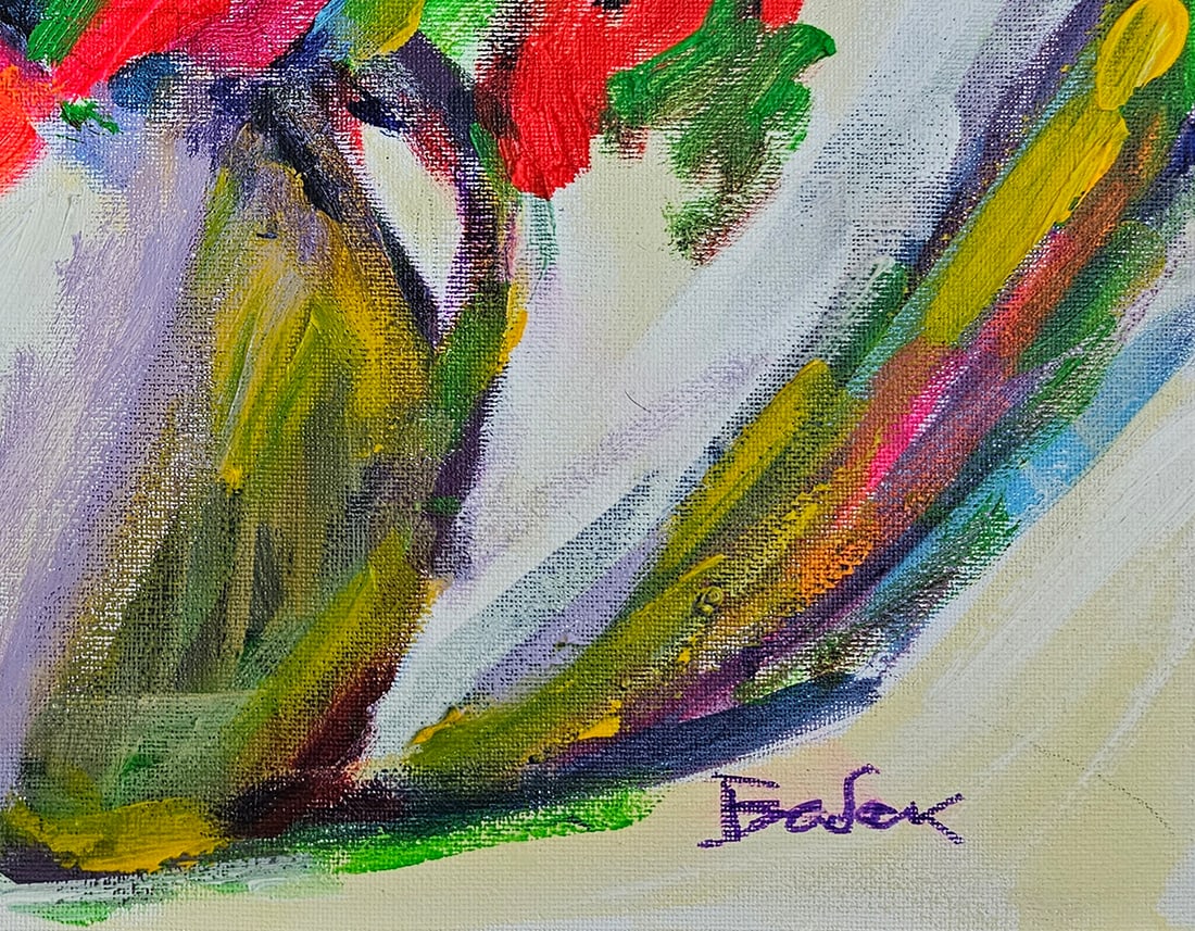 Acrylic still life poppies Vyacheslav Petrovich Babac - 7