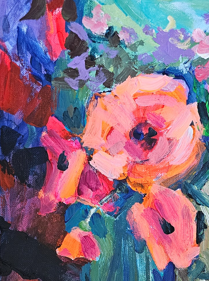 Acrylic still life poppies Vyacheslav Petrovich Babac - 2