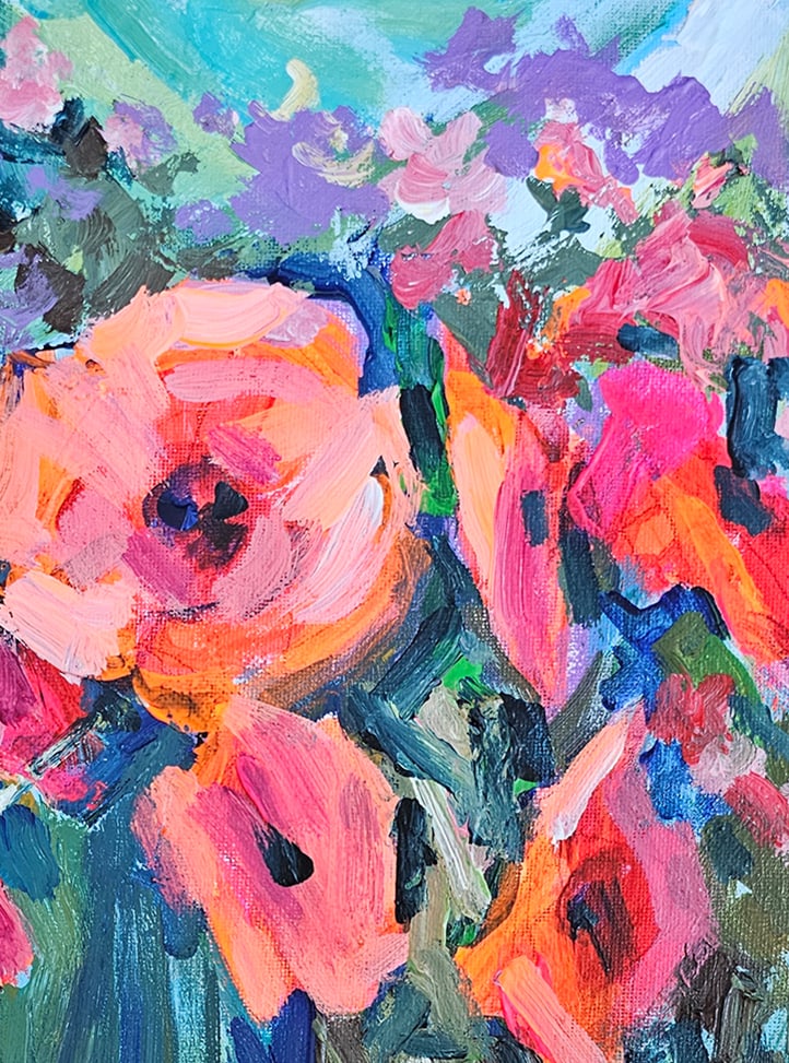 Acrylic still life poppies Vyacheslav Petrovich Babac - 3