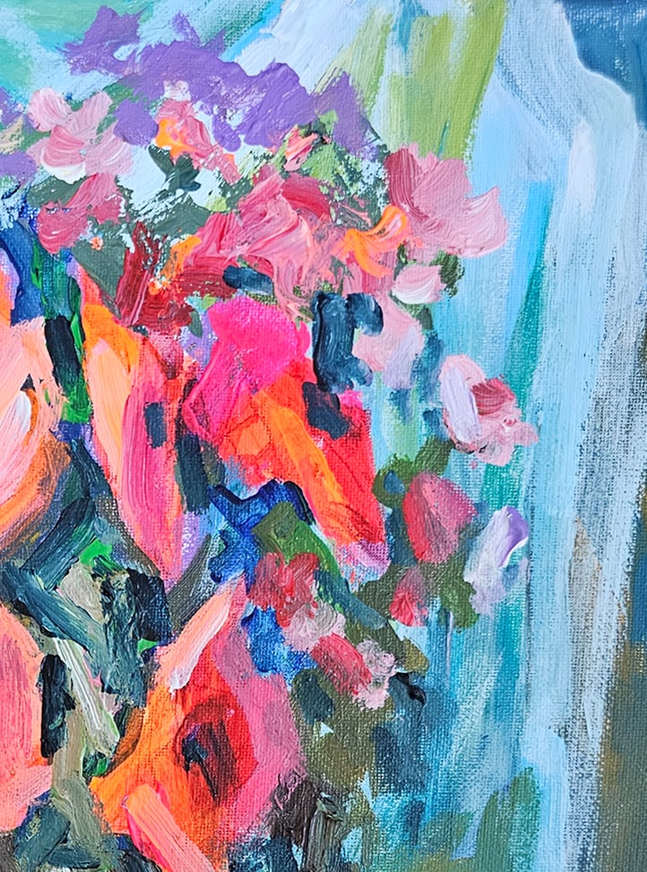 Acrylic still life poppies Vyacheslav Petrovich Babac - 4
