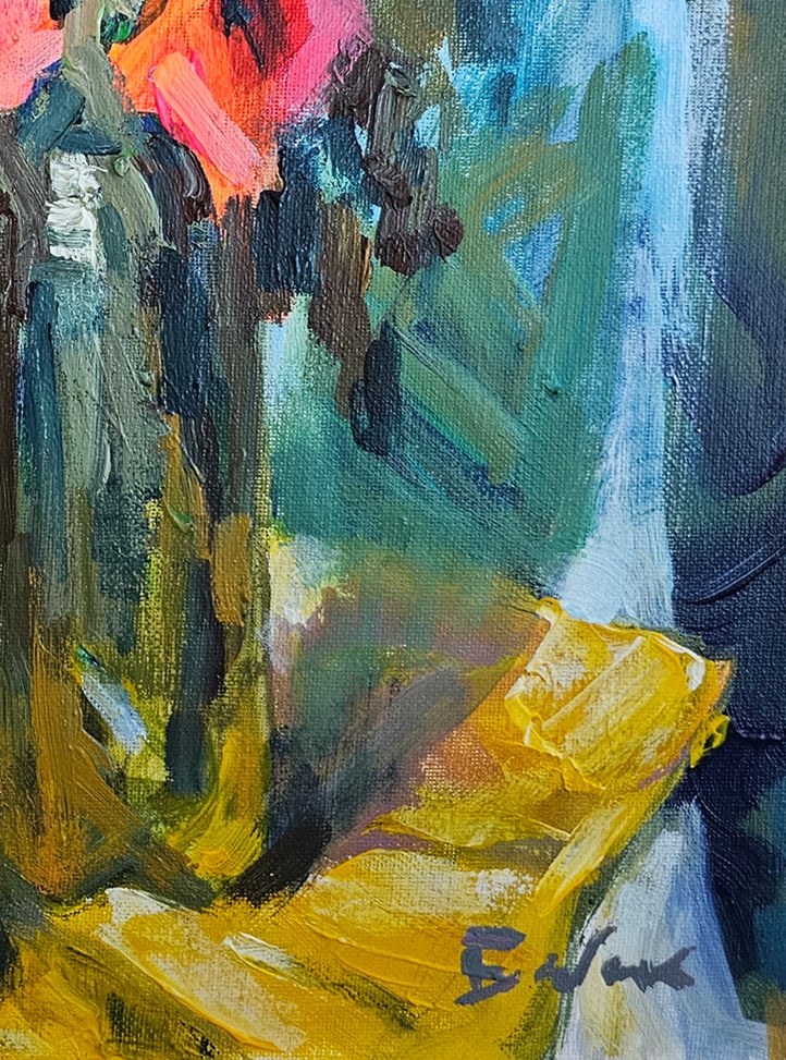 Acrylic still life poppies Vyacheslav Petrovich Babac - 7