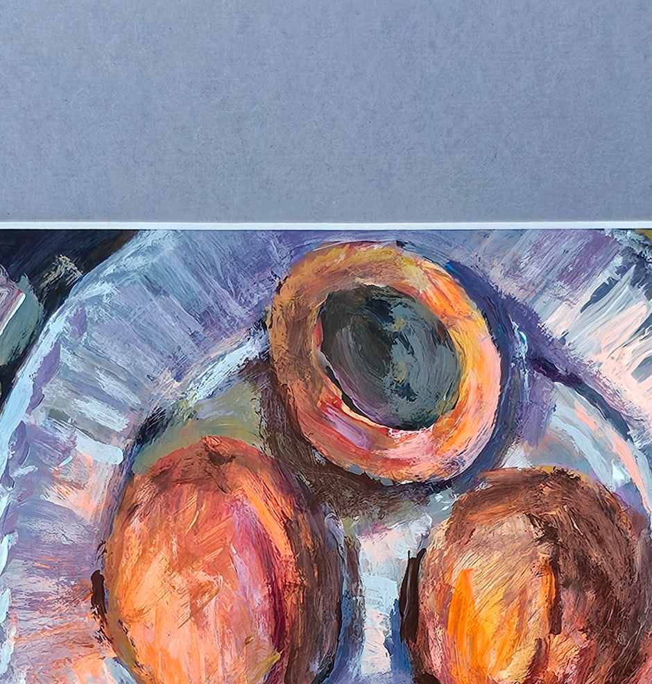 Acrylic still life Apricot Vyacheslav Petrovich Babac - 3