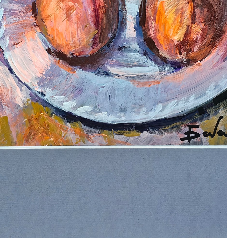 Acrylic still life Apricot Vyacheslav Petrovich Babac - 6