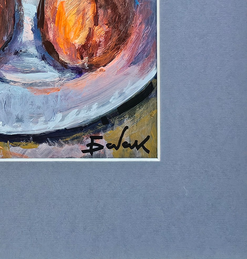 Acrylic still life Apricot Vyacheslav Petrovich Babac - 7
