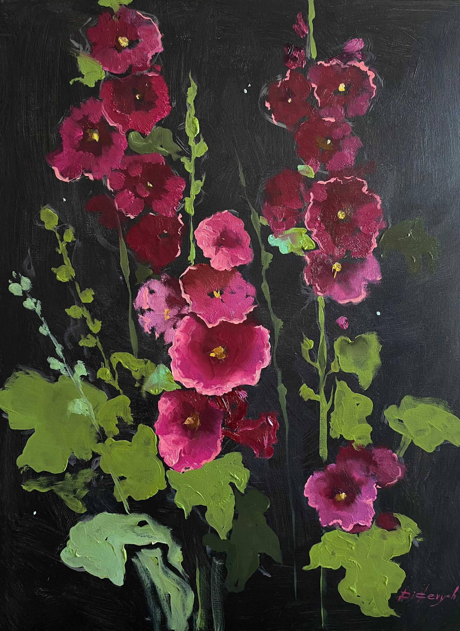 Oil painting Flowers Yulia D.: Title : Oil painting Flowers Yulia D. Description: 13YD Painter: Yulia D. Size: 80x60 cm/31.49x23.62 inches Components: oil, canvas Original painting from our collection ERA: 2025 Short information: Y