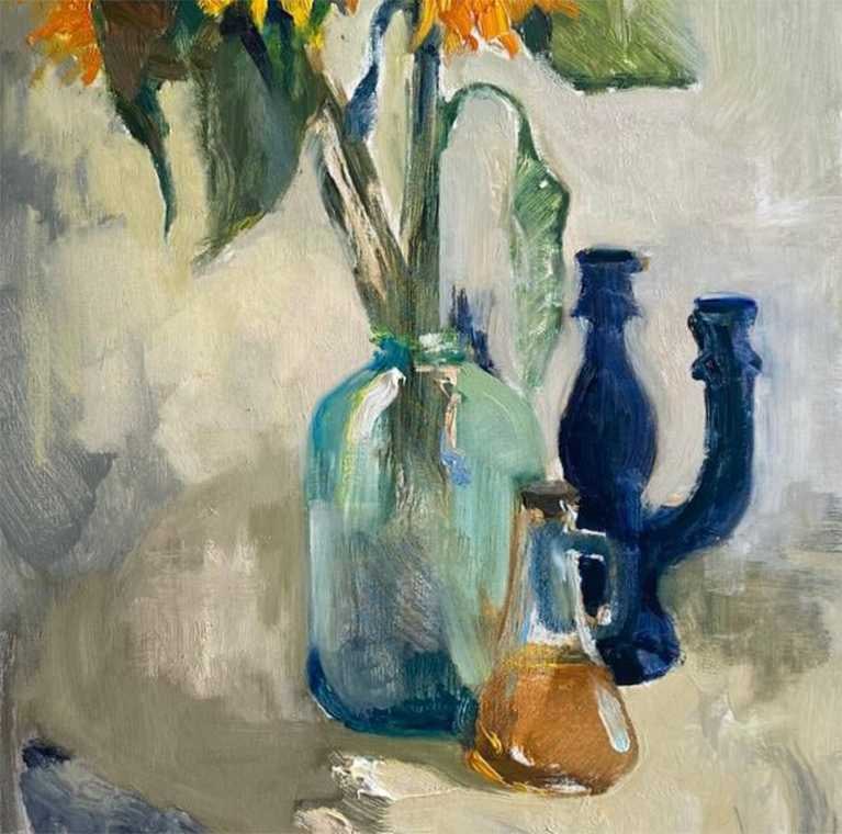 Oil painting Sunflowers Yulia D. - 3