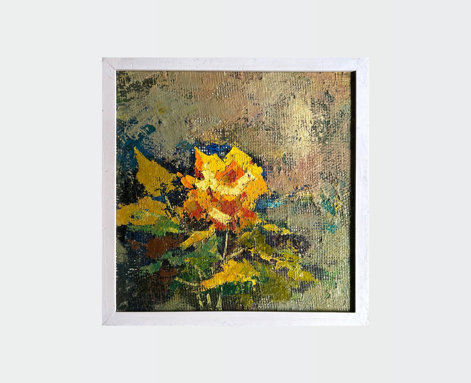 Oil painting with frame in the botanical garden K. Leonid - 2