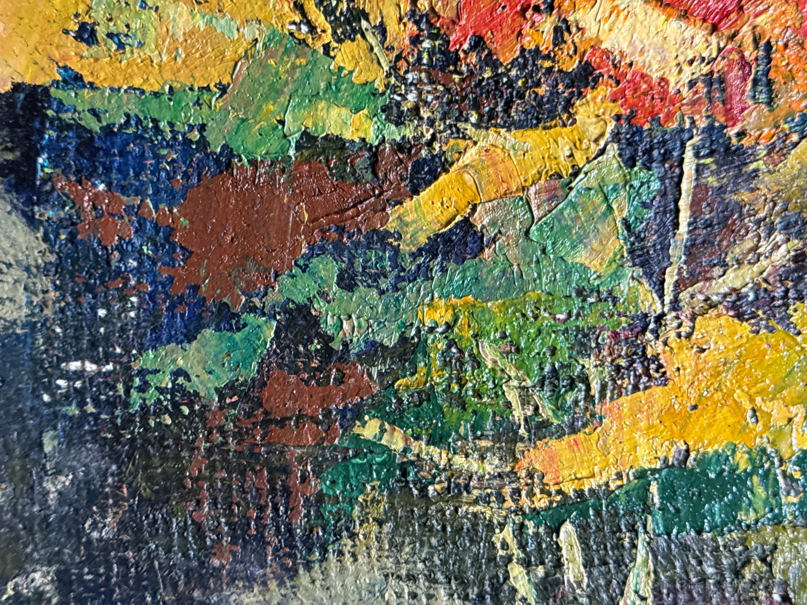 Oil painting with frame in the botanical garden K. Leonid - 5