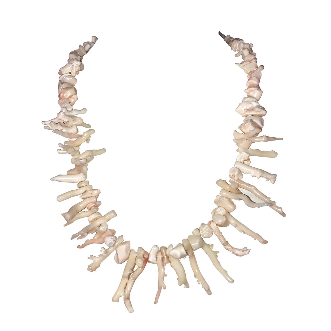 Angel Skin Coral Branch Bead Necklace - 2