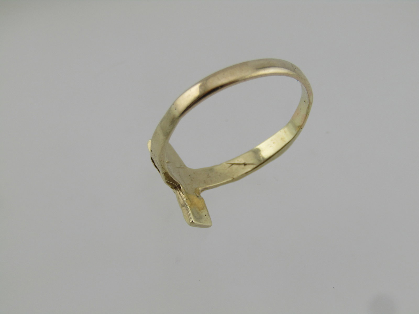 Vintage 10kt Crucifix Ring, Sz. 10, Unisex, 1980's-1990's - 5