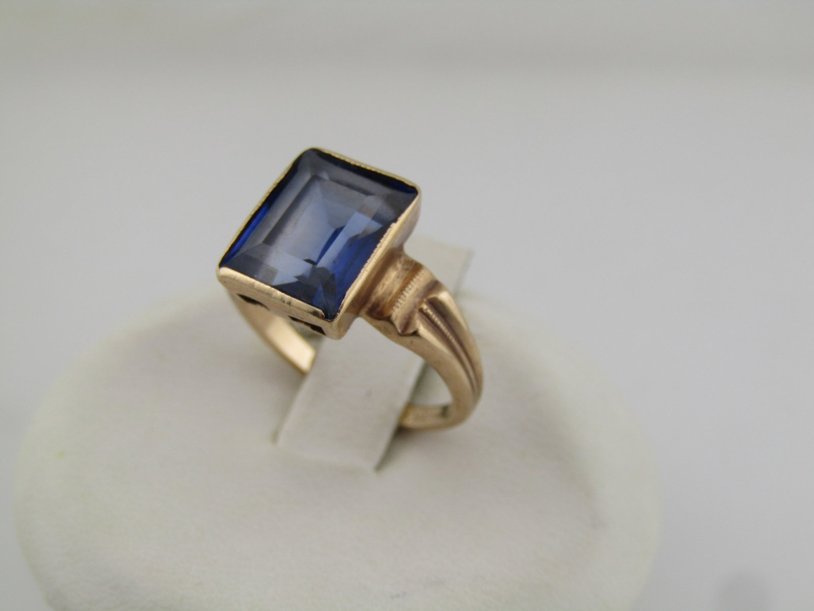 Vintage 10kt Sapphire Ring, Sz. 3.75, 1940's-1950's - 2