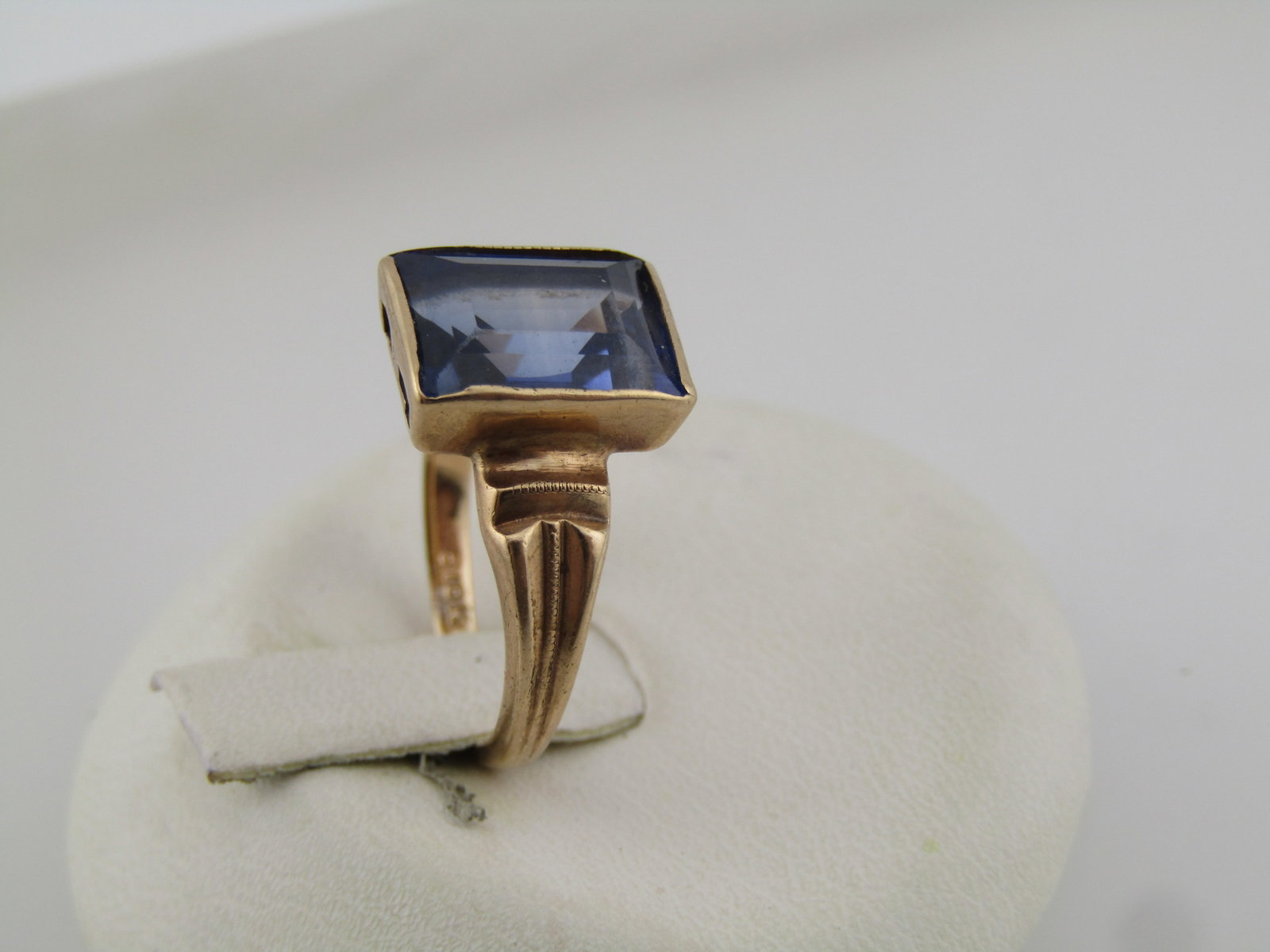 Vintage 10kt Sapphire Ring, Sz. 3.75, 1940's-1950's - 3