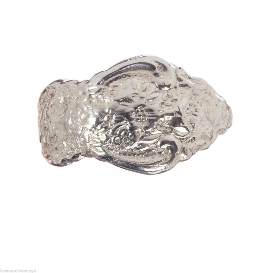 Sterling Silver Ornate Spoon Ring Silverware Alberto Juan - 2