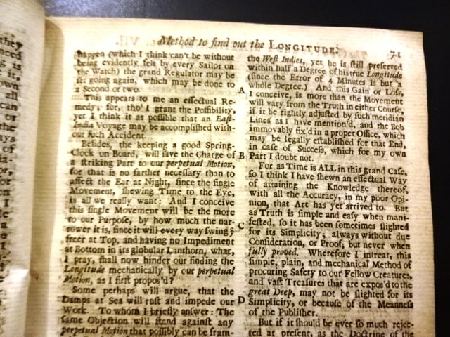1737 Magazine Discovery of Longitude Perpetual Motion - 3