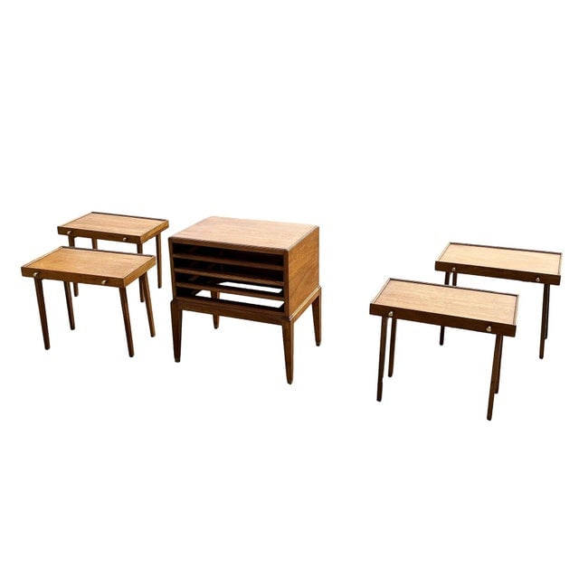 1950s Danish Modern Mahogany Chest of 4 Side Table Stands by Frits Henningsen, Attributed - 14