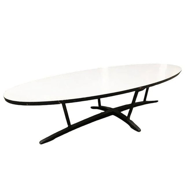 Large Mid-Century John Keal Inspired Surfboard Coffee Table With Formica Top - 3