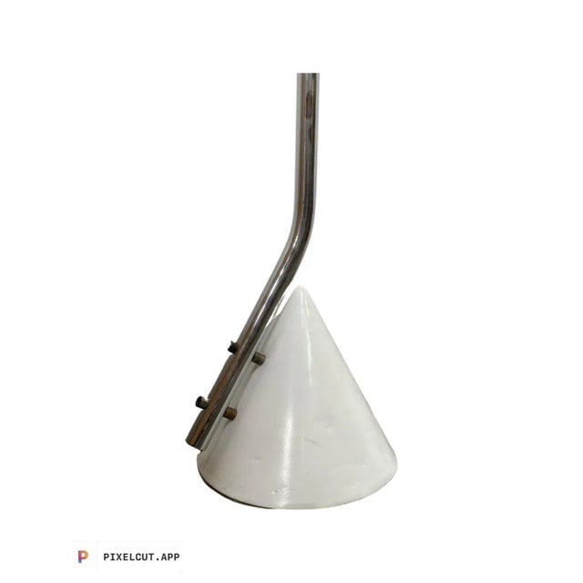 1950's Mid Century Modern White and Chrome Floor Lamp Torchiere - 3