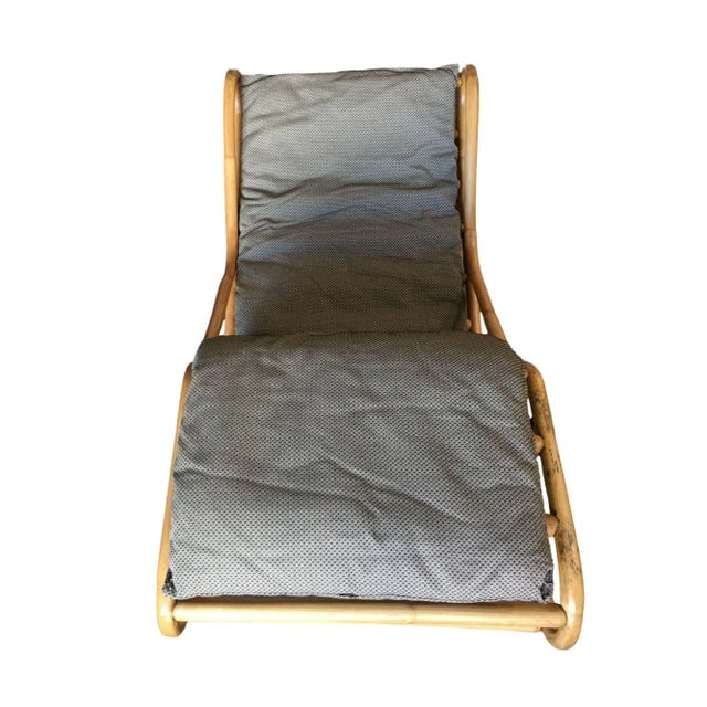 Restored Single-Strand Two-Position Rattan Chaise Lounge - 2