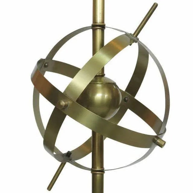 Brass Celestial Armillary Globe Study Table Lamp, Pair - 4