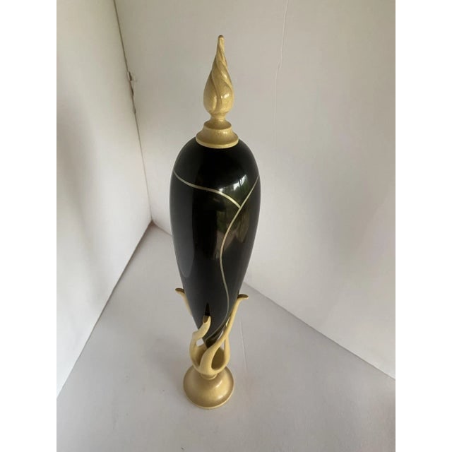 Sculpted Ebony, Silver and Maple "Hollow Vessel" #23 by Don Comer Lacma - 2