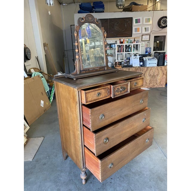 Vintage Berkey & Gay Furniture Walnut Highboy Dresser - 3