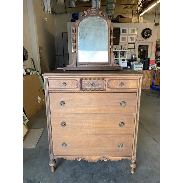 Vintage Berkey & Gay Furniture Walnut Highboy Dresser - 5