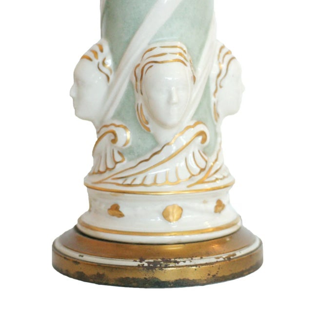 Ceramic Hollywood RegencyGreek Face Table Lamp by Rembrandt Light Company - 2