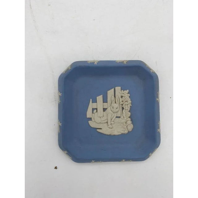 1950s Blue Wedgewood Bunny Rabbit Lidded Box & Ashtray Set- 2 Pieces - 3