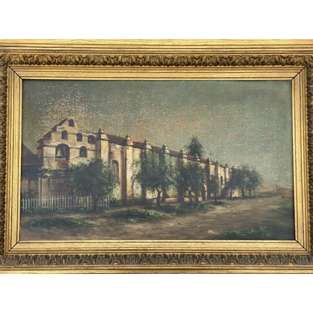 Late 19th Century Pasadena San Gabriel Mission Victorian Oil Painting on Canvas by Ellen B. Farr - 2