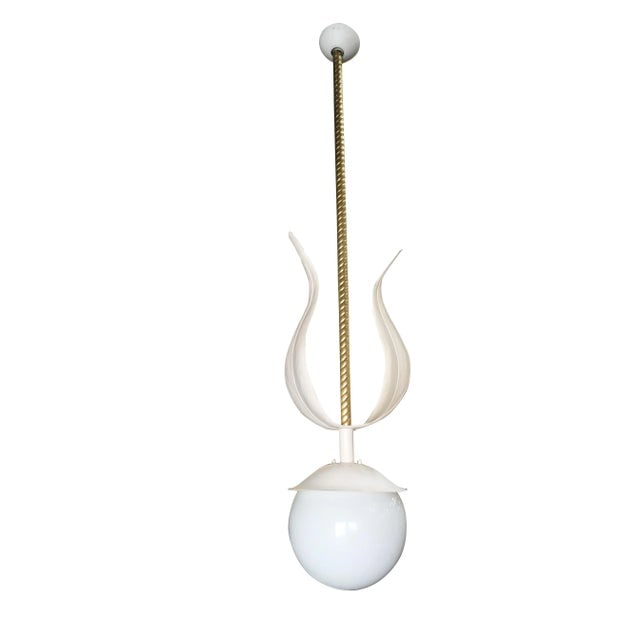 Art Deco Grand Hollywood Theater Palm Leaf Ceiling Pendant - 10