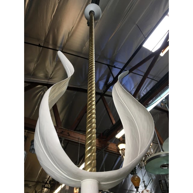 Art Deco Grand Hollywood Theater Palm Leaf Ceiling Pendant - 2
