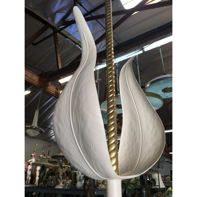 Art Deco Grand Hollywood Theater Palm Leaf Ceiling Pendant - 3