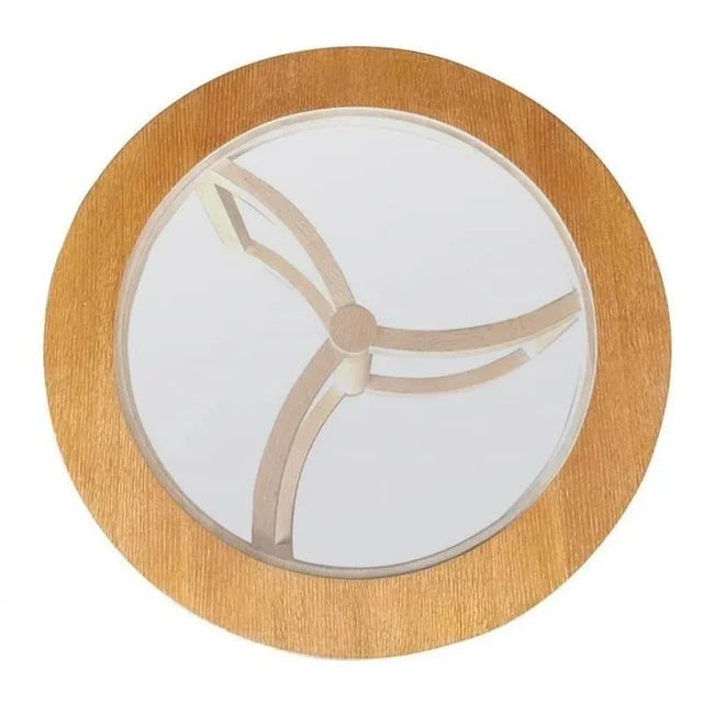 Round Scandinavian Spindle Coffee Table in Oak With Glass Top - 2